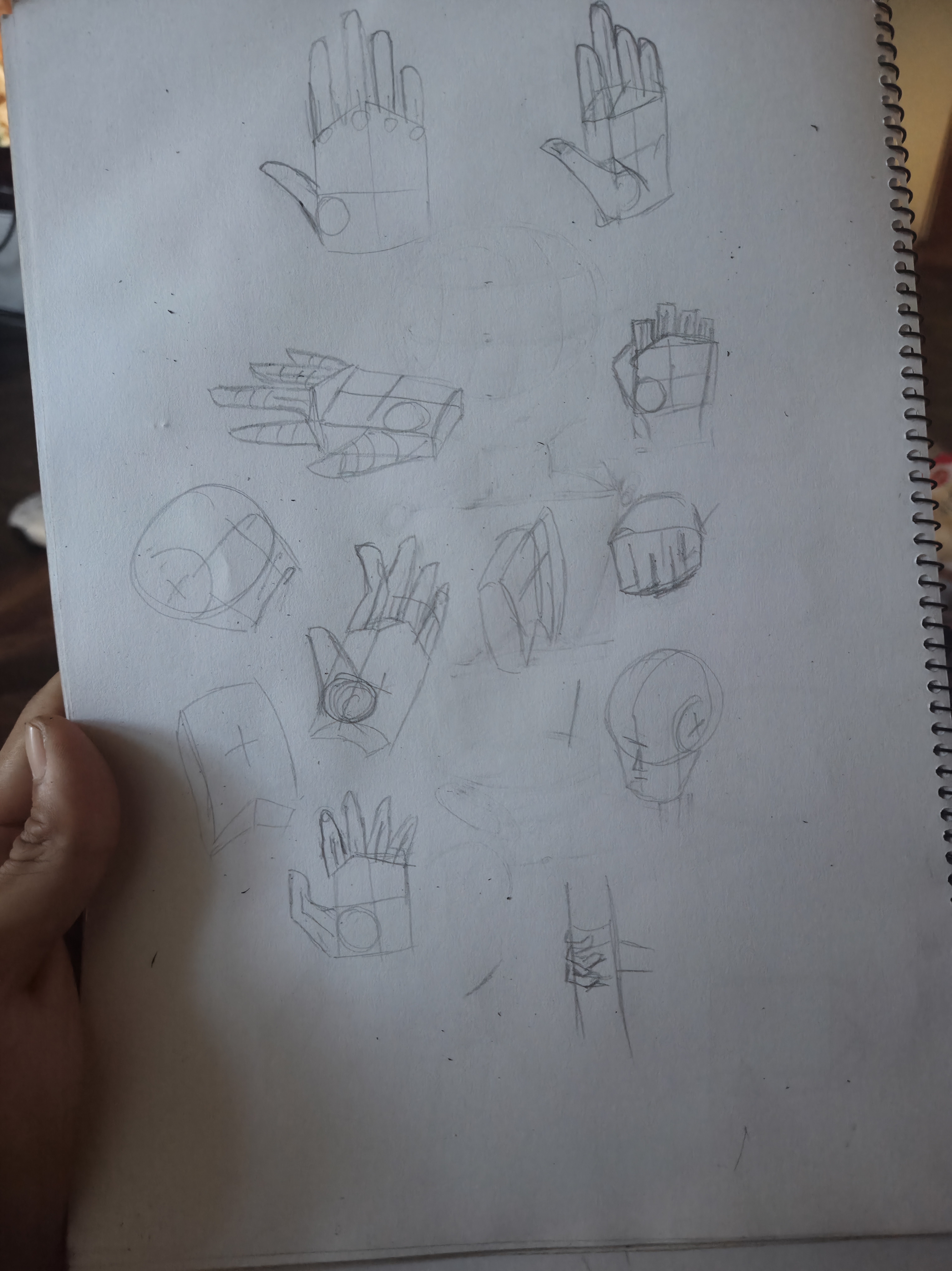 Basic hand structure practice focusing on palm and finger construction for drawing fundamentals